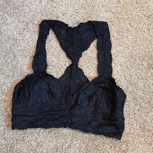 Free People Black Lace Bralette